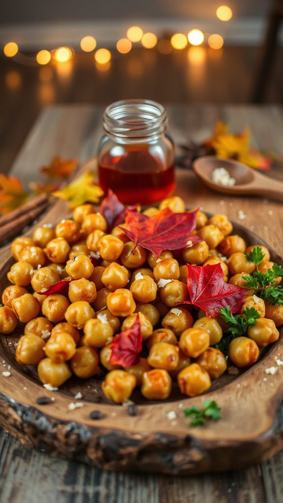 maple parmesan chickpea snack