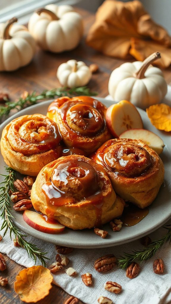 maple pecan apple rolls