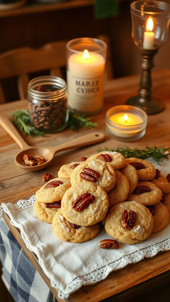 maple pecan holiday cookies