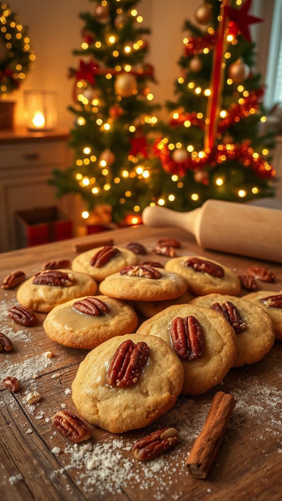 maple pecan holiday cookies