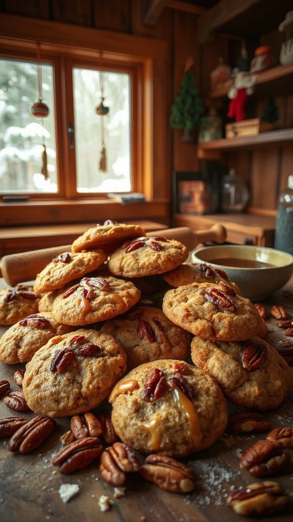 maple pecan holiday cookies