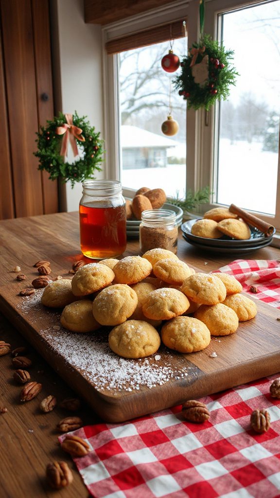 maple pecan holiday cookies
