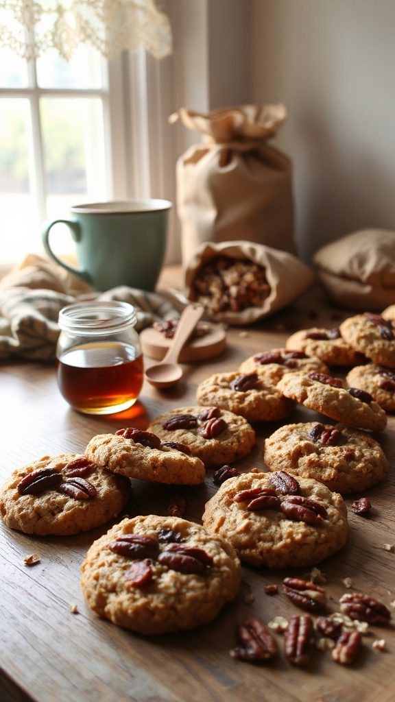 maple pecan oatmeal cookies