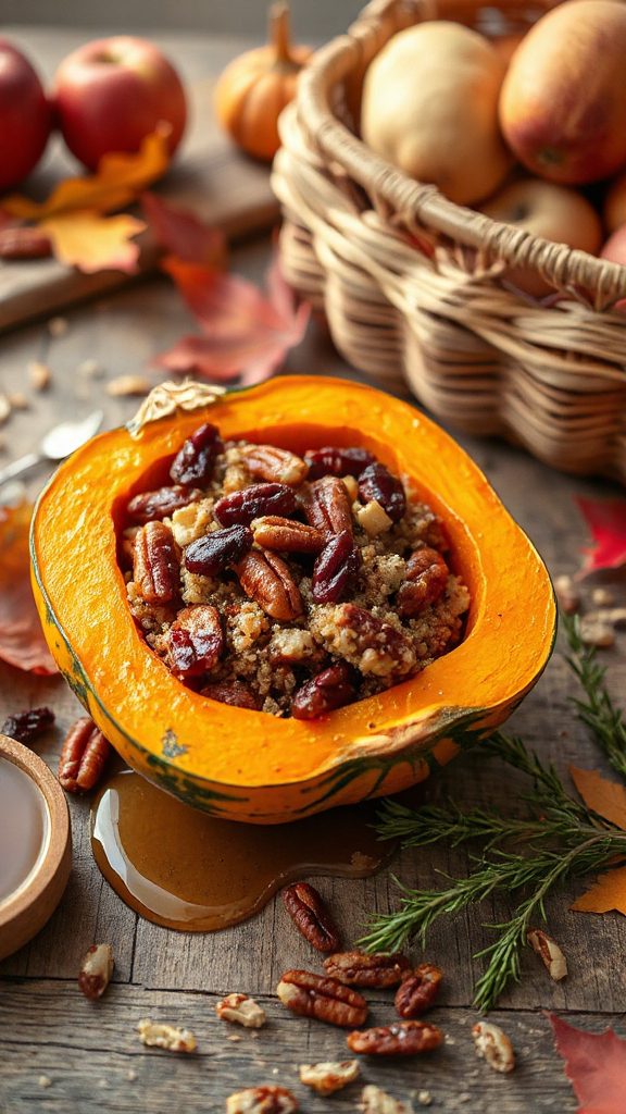 maple pecan stuffed squash maple pecan stuffed squash