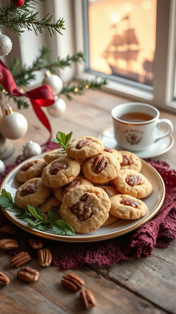 maple pecan tea cookies