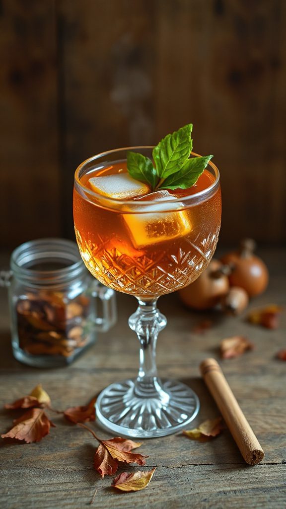 maple sorrel bourbon cocktail