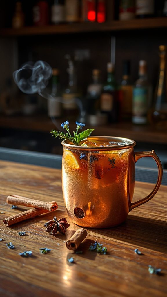 maple spiced apple cider mule