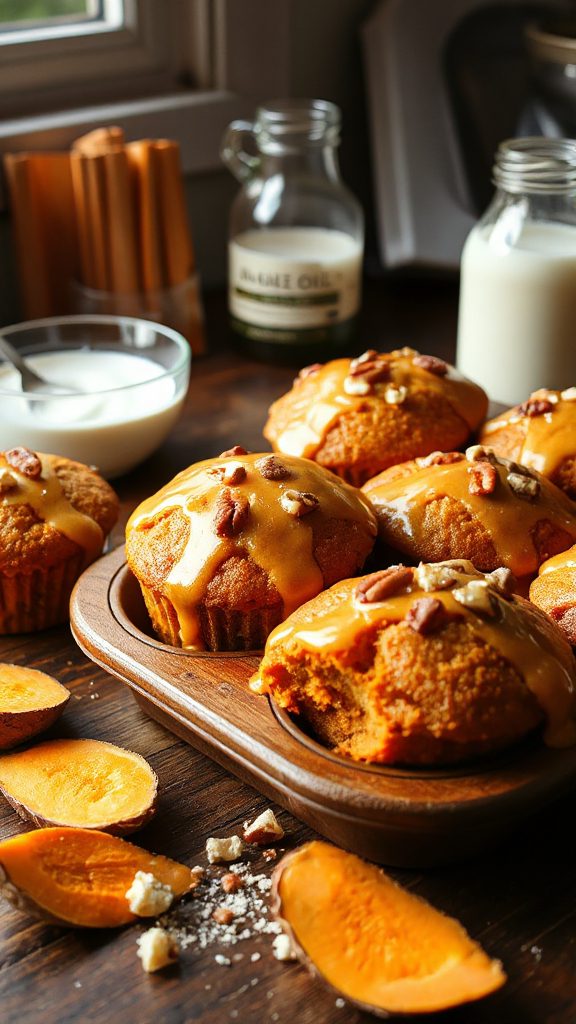 maple sweet potato muffins
