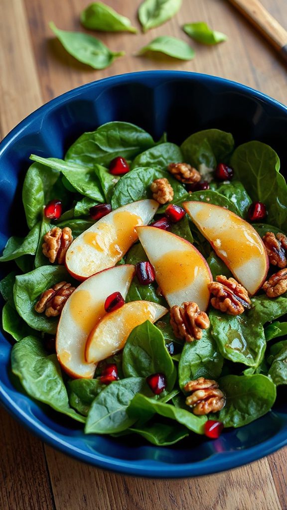 maple vinaigrette spinach salad