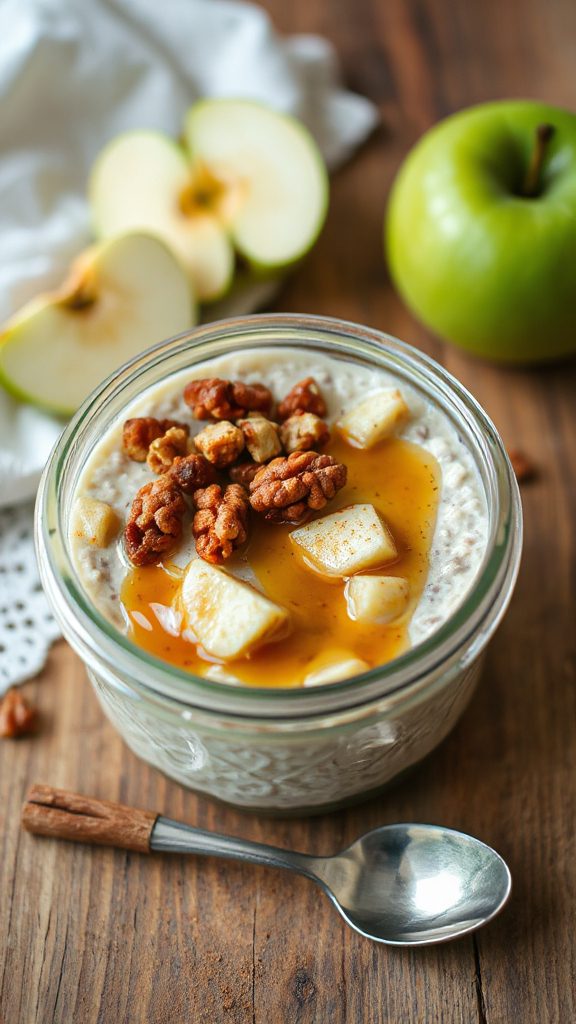 maple walnut apple overnight oats