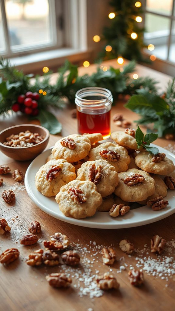 maple walnut shortbread cookies maple walnut shortbread cookies