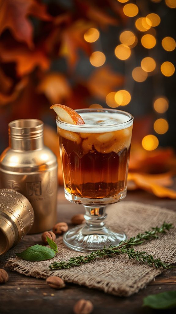 maple walnut whiskey cocktail