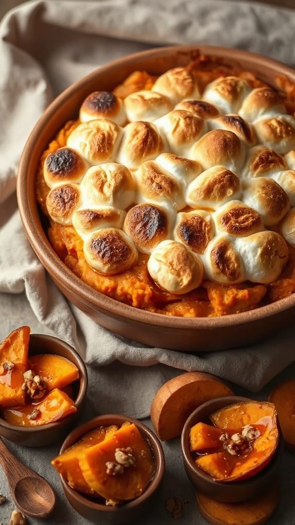 maple yams with marshmallows