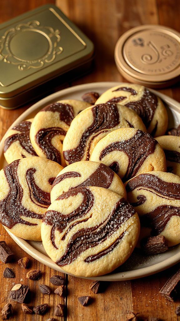 marbled chocolate butter cookies