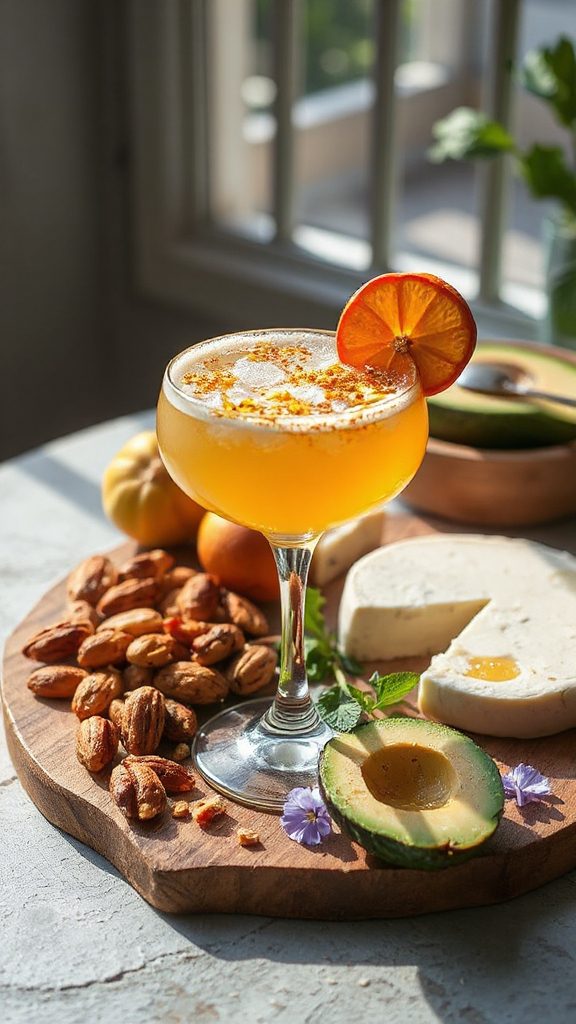 margarita and spicy tacos