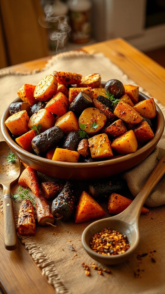 masala roasted root vegetables masala roasted root vegetables