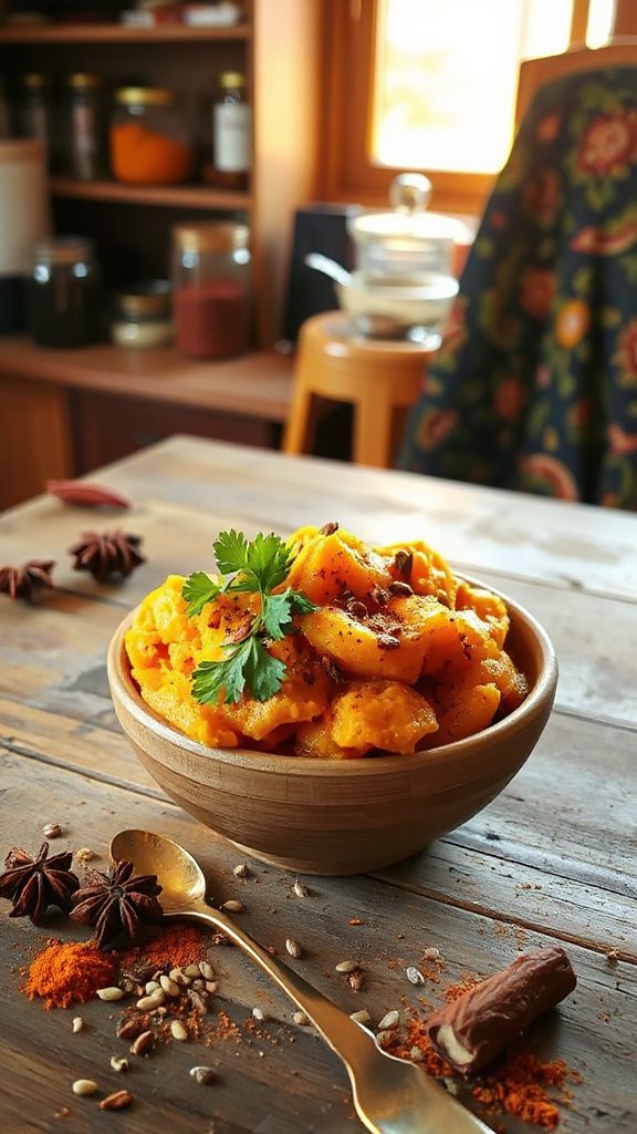 masala sweet potato mash recipe