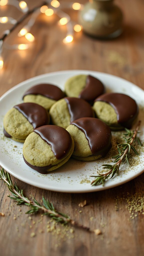 matcha chocolate dipped cookies recipe