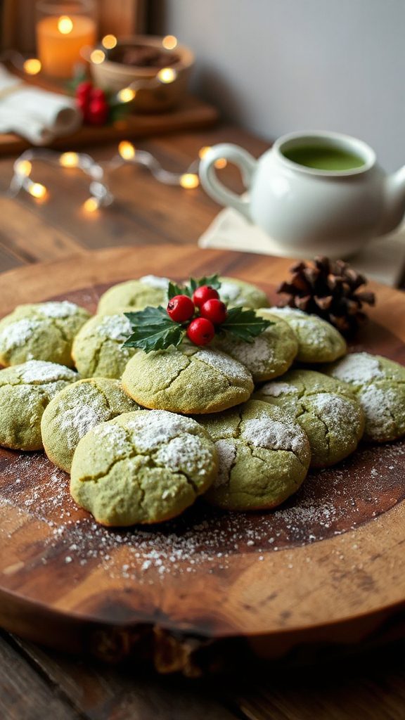 matcha infused green cookies