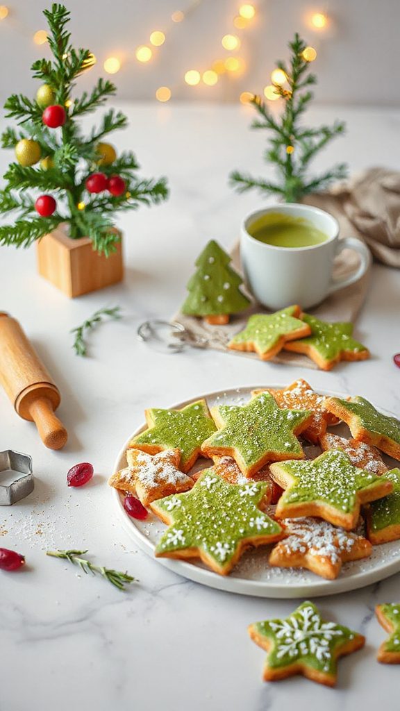 matcha infused shortbread cookie recipe