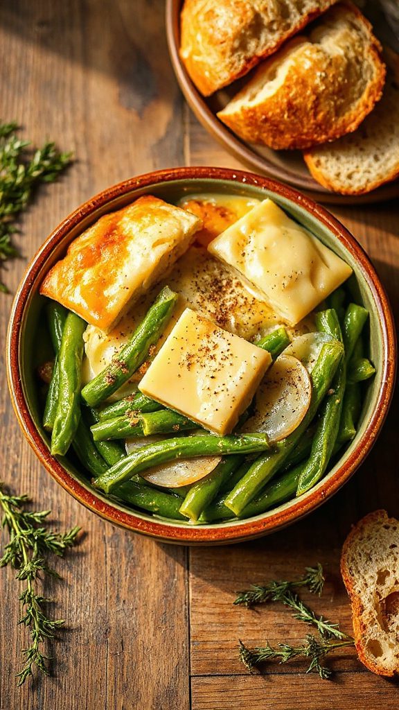 mediterranean cheese green bean gratin