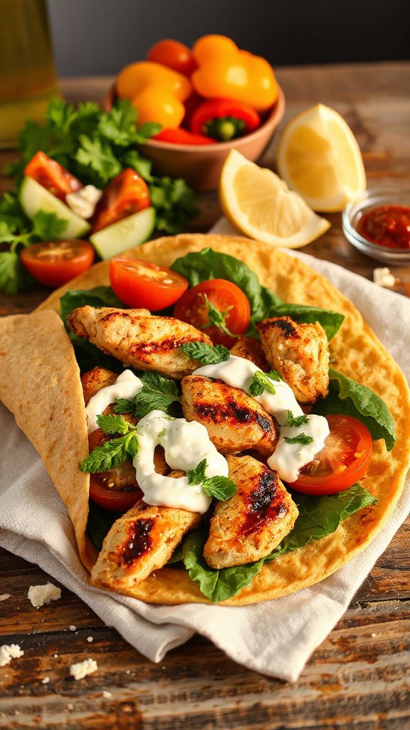 mediterranean chicken wrap delight