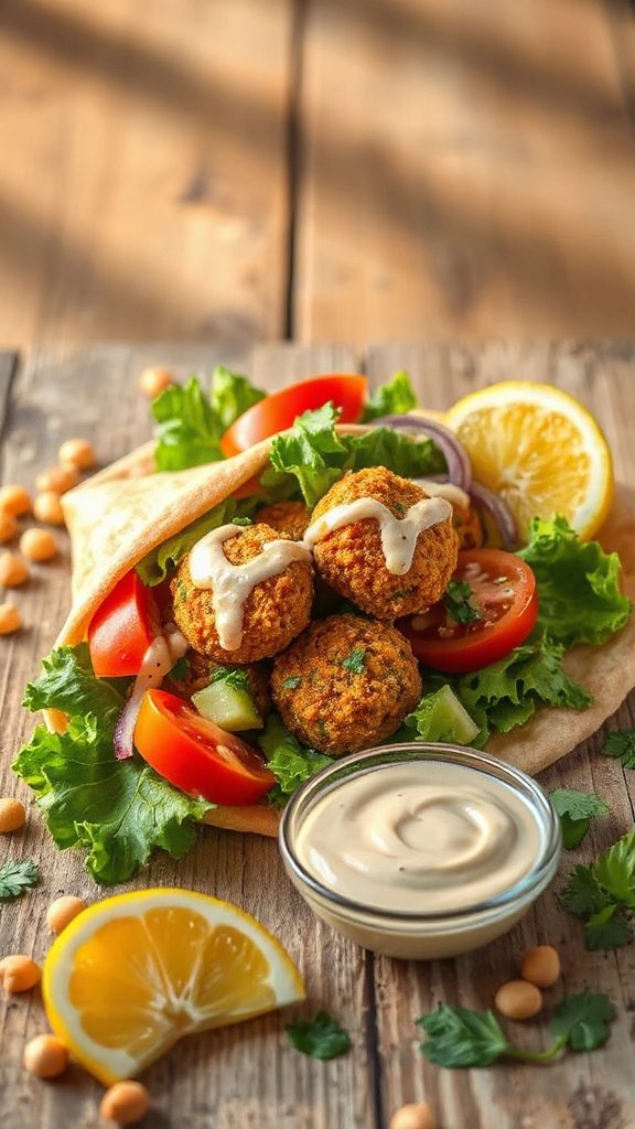 mediterranean falafel wrap recipe mediterranean falafel wrap recipe