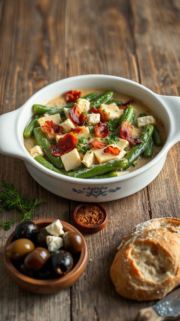 mediterranean feta green bean casserole