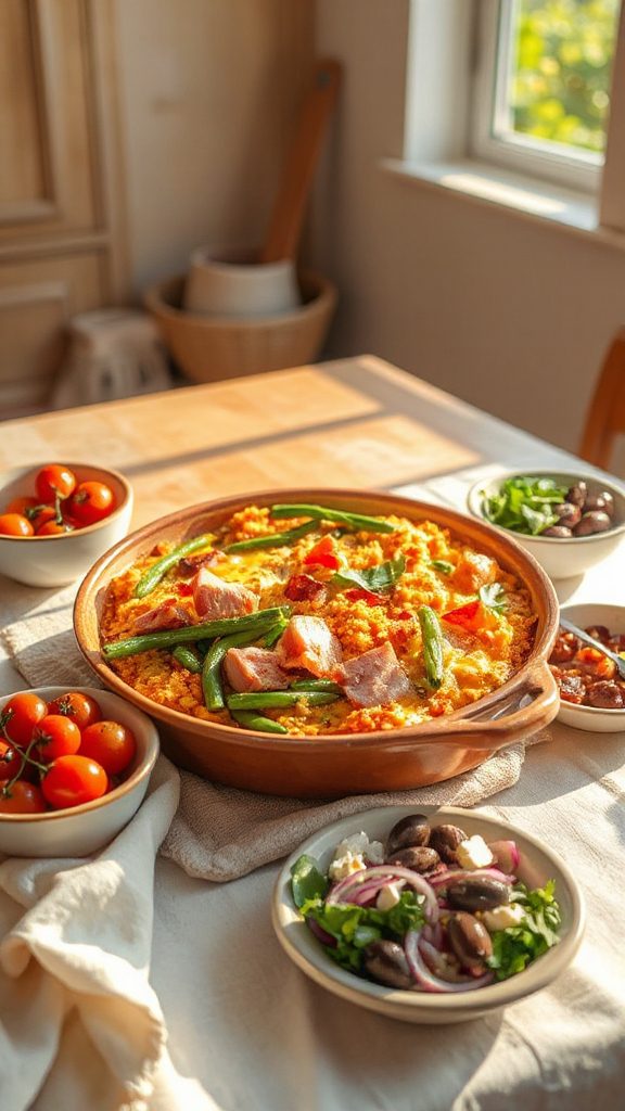 mediterranean ham green bean casserole