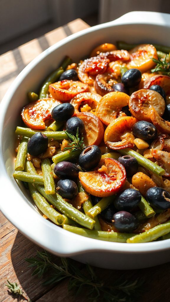 mediterranean olive green beans