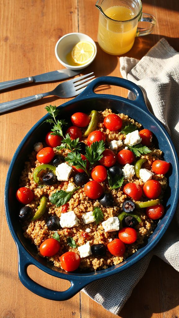mediterranean quinoa vegetable bake