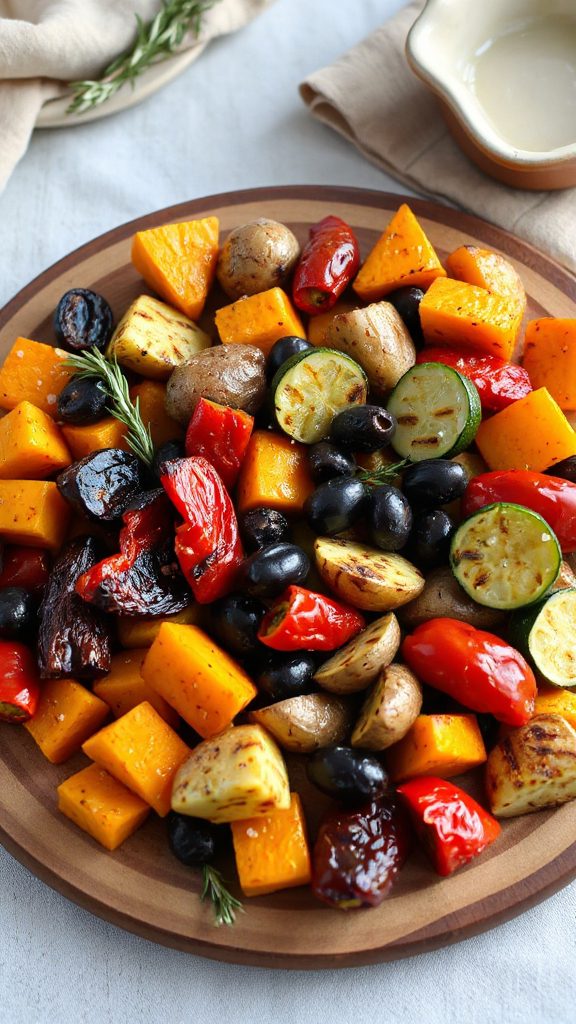 mediterranean roasted vegetable platter