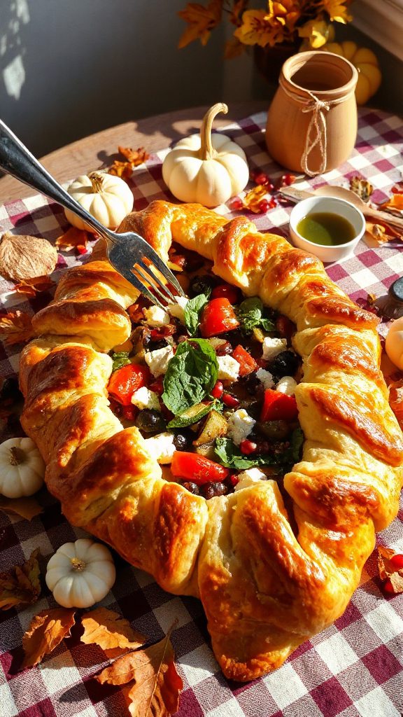 mediterranean veggie cheese bread