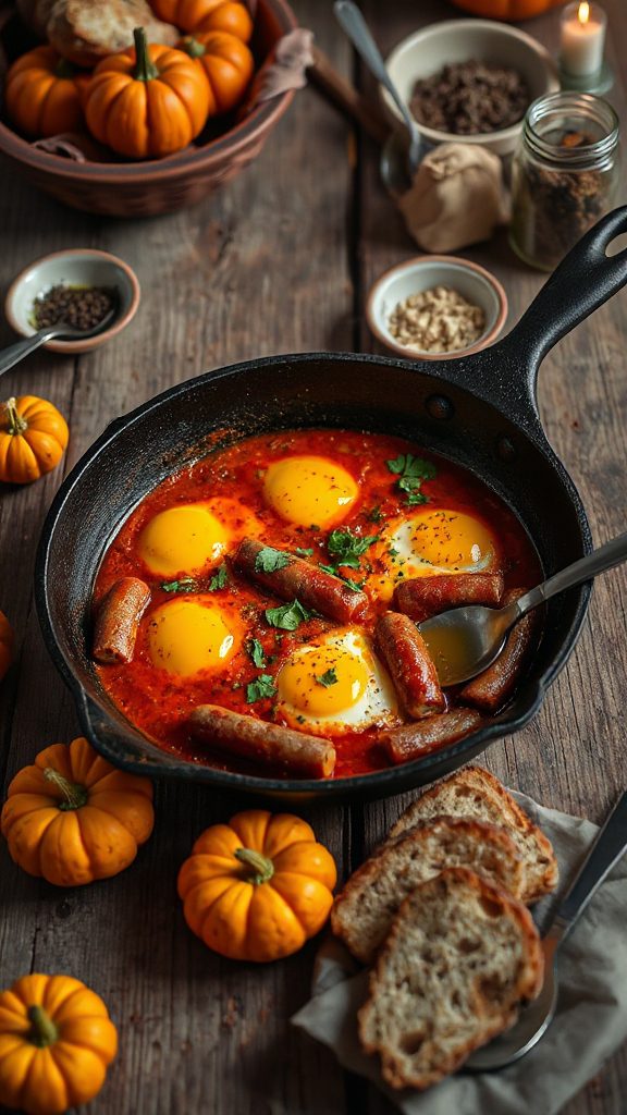 merguez baked eggs recipe
