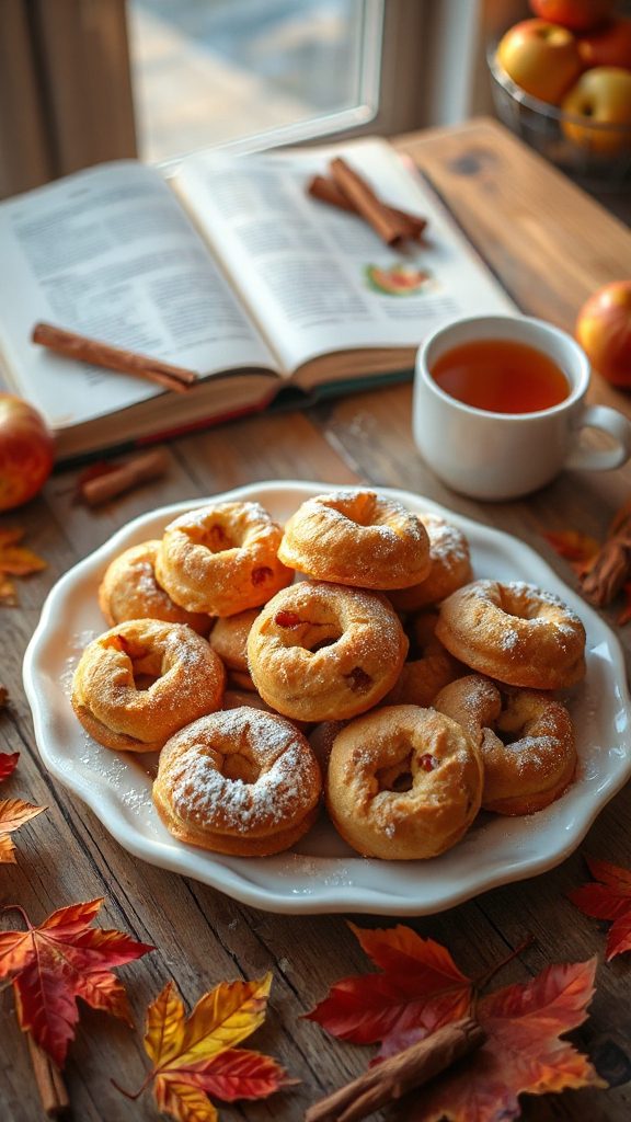 mini apple cinnamon donuts