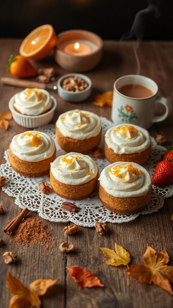mini carrot cake cheesecakes