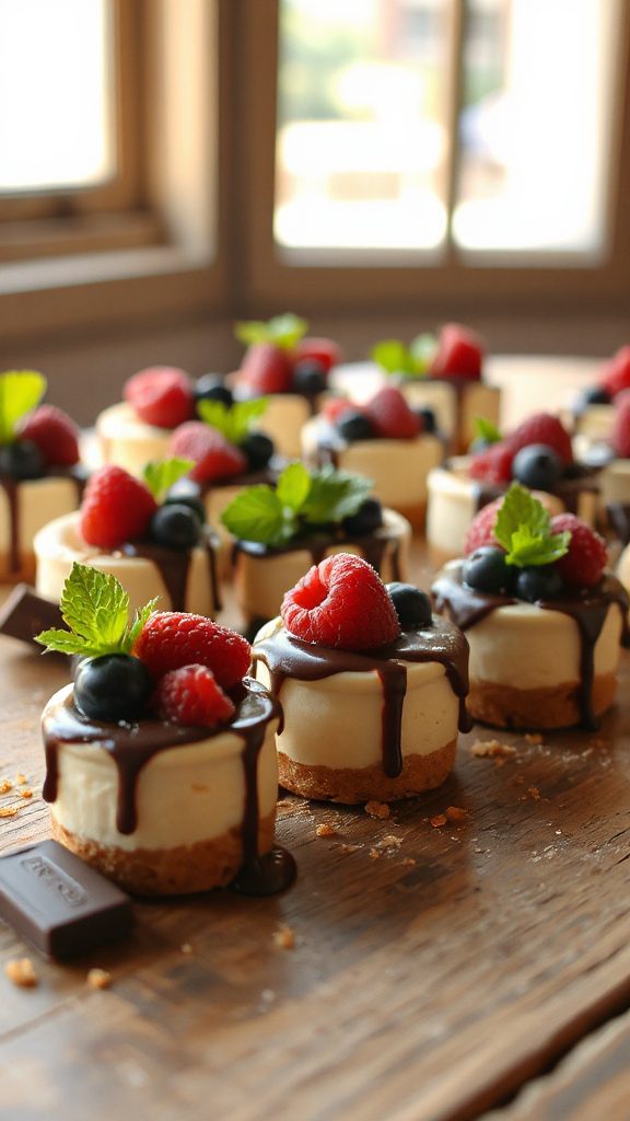 mini cheesecakes with toppings mini cheesecakes with toppings