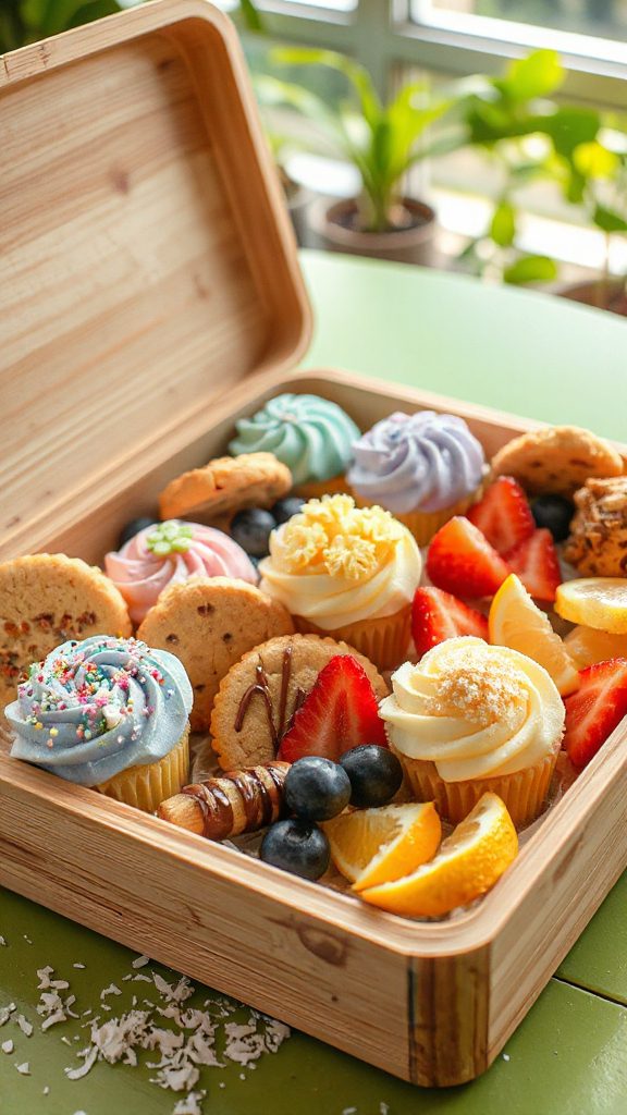 mini cupcakes bento boxes