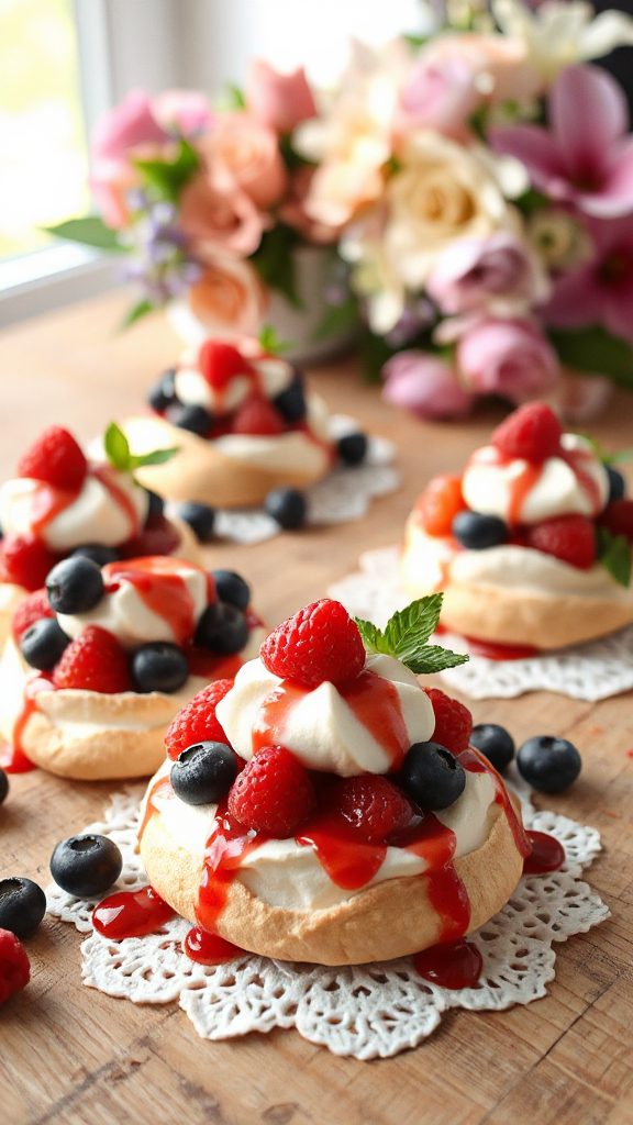 mini meringue berry desserts mini meringue berry desserts