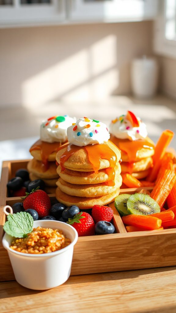 mini pancake bento stacks