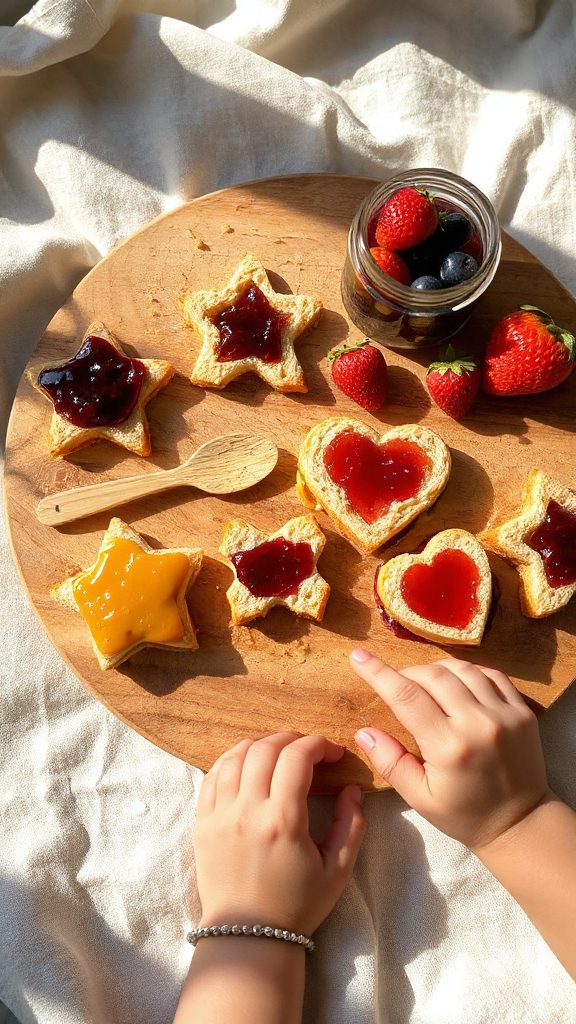 mini peanut butter sandwiches