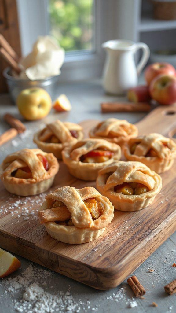 mini pies with spiced apples