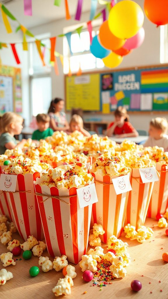 mini popcorn bags ready