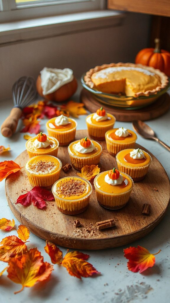 mini pumpkin cheesecake cups