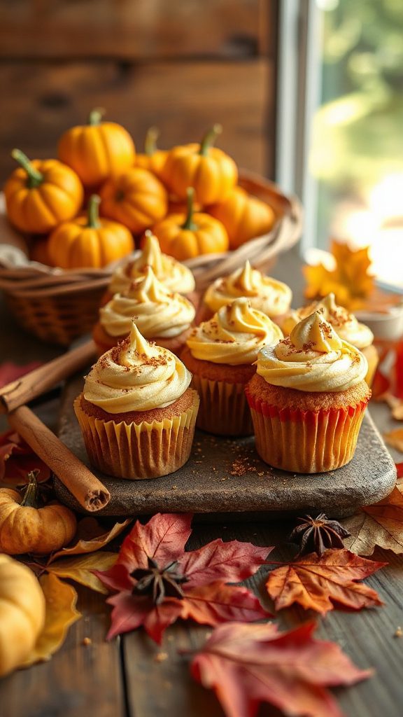 mini pumpkin spice cupcakes