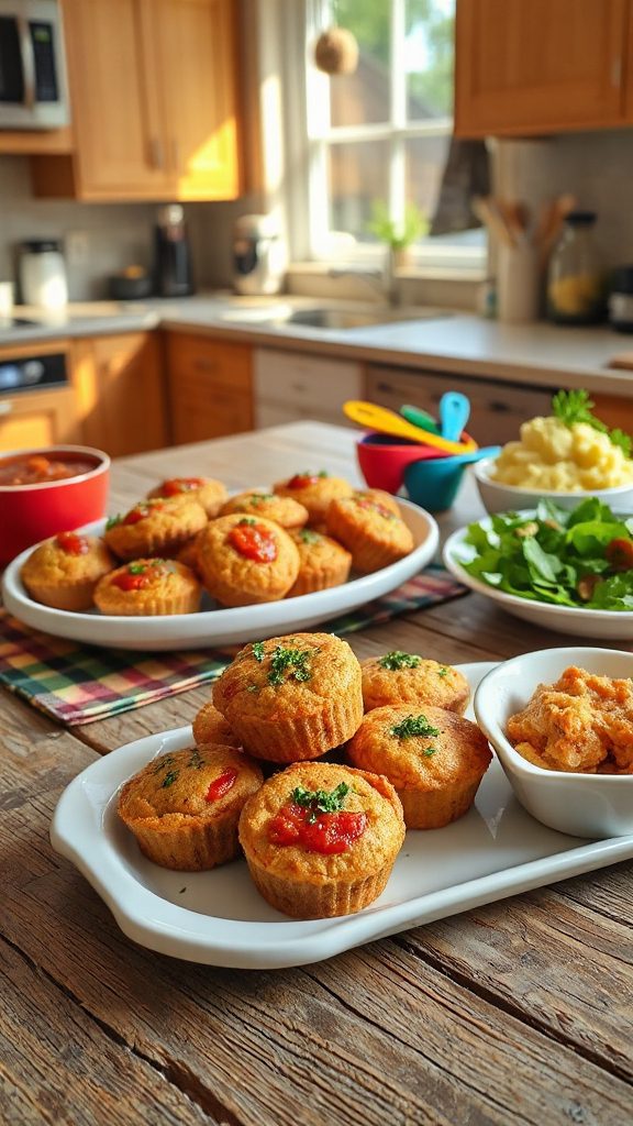 mini turkey meatloaf muffins