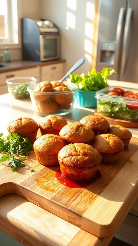 mini turkey meatloaf muffins