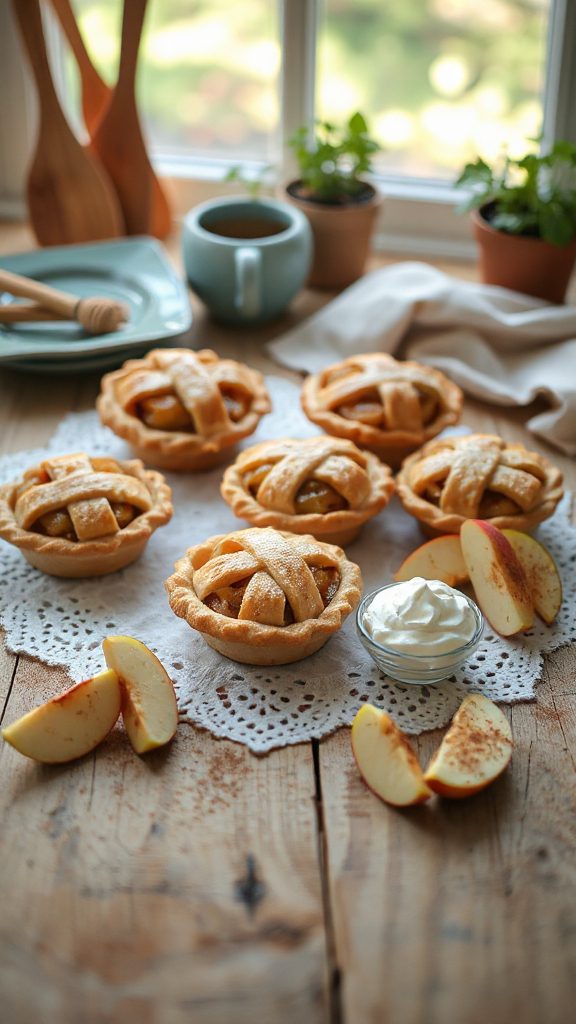 miniature spiced apple desserts