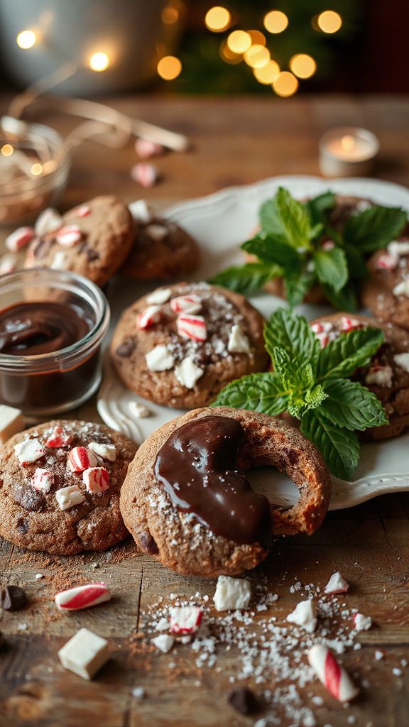 mint infused chocolate chip cookies