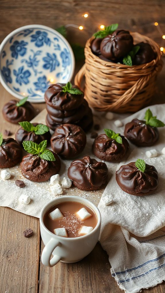 mint infused chocolate cookies